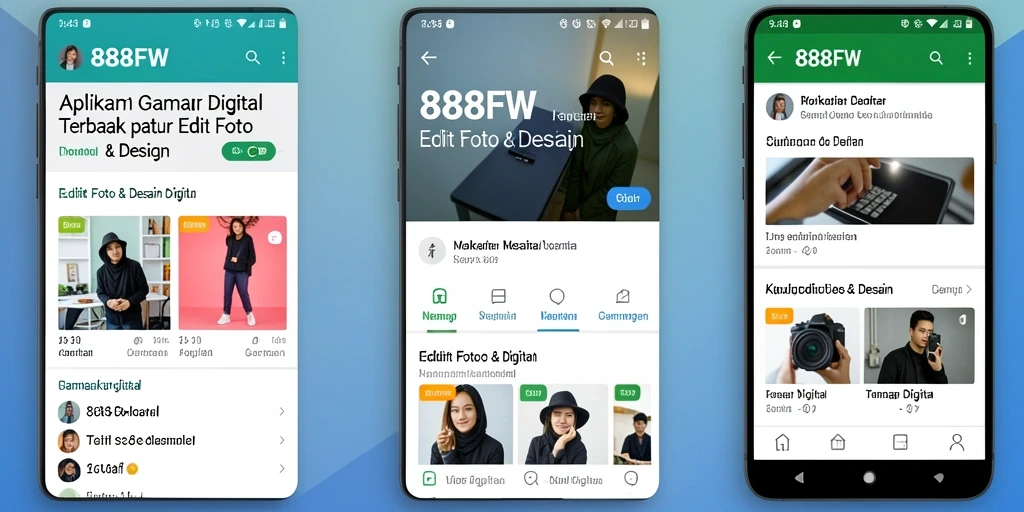 Antarmuka intuitif 888FW untuk editing foto yang mudah.