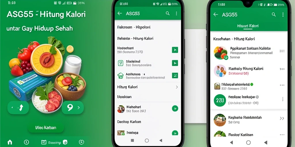 Antarmuka sederhana ASG55 untuk menghitung kalori makanan.