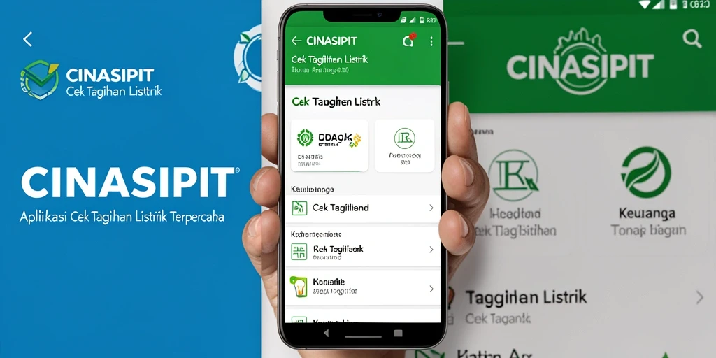 Antarmuka aplikasi CINASIPIT untuk cek tagihan listrik yang intuitif dan mudah digunakan.