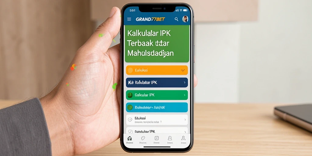 Tampilan antarmuka Kalkulator IPK GRAND77BET yang sederhana dan intuitif.