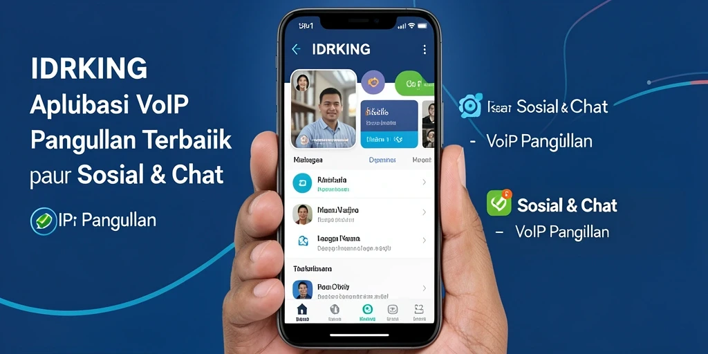 Antarmuka IDRKING yang modern untuk VoIP Panggilan.