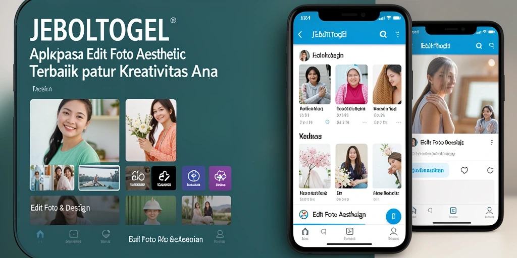 Antarmuka JEBOLTOGEL dengan fitur Edit Foto Aesthetic yang menawan.