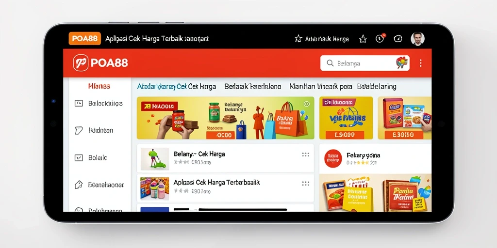 Tampilan antarmuka POA88 untuk cek harga produk.