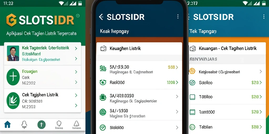 Tampilan antarmuka SLOTSIDR untuk cek tagihan listrik yang mudah dipahami.