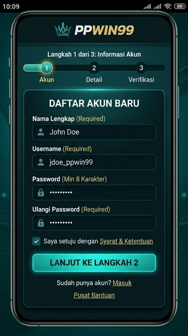 Cara Mudah Buat Akun Baru ppwin99 untuk Android